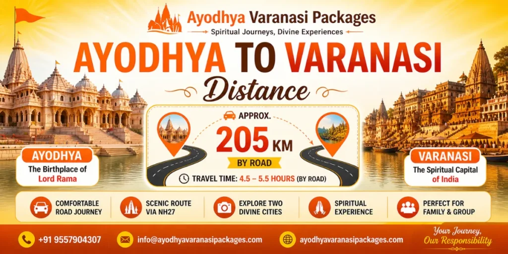 Ayodhya to Varanasi Distance