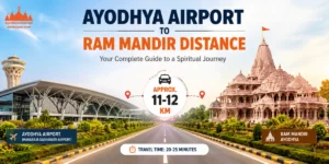 Ayodhya airport to ram mandir distance