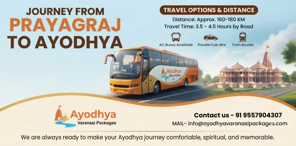 Prayagraj to Ayodhya Distance and Travel
