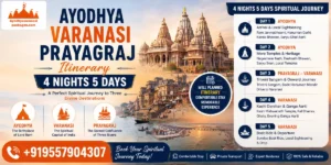 Ayodhya Varanasi Prayagraj itinerary 4 nights 5 days tour package by AYODHYA VARANASI PACKAGES